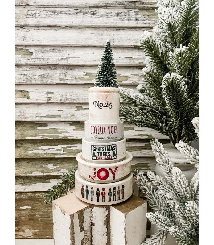 Antique English - Ironstone riser stack w/ 25 pot - Instant Collection - Holiday